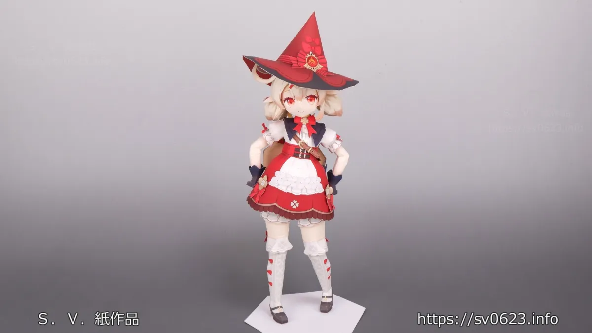 【原神 クレー】ペーパークラフト 星燭に揺れる爛花(原神二次創作)