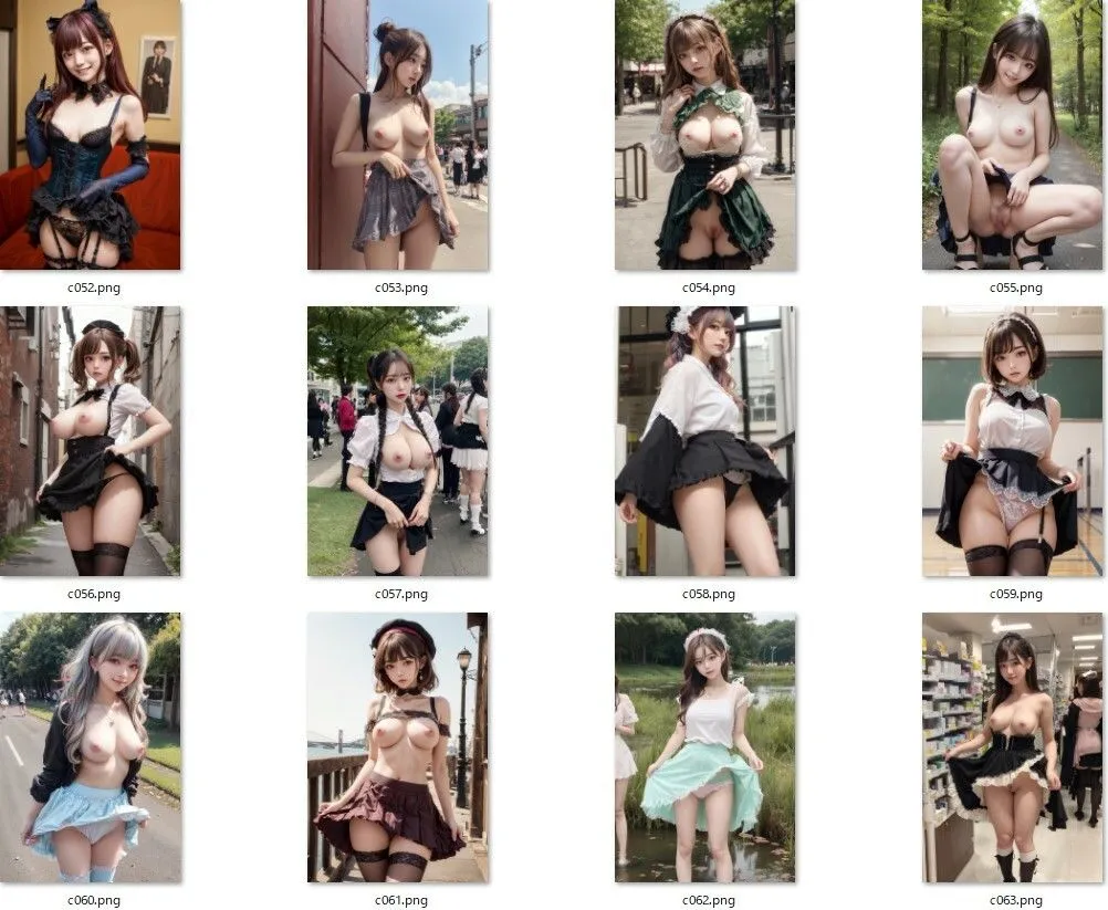 たくし上げ露出美少女写真集