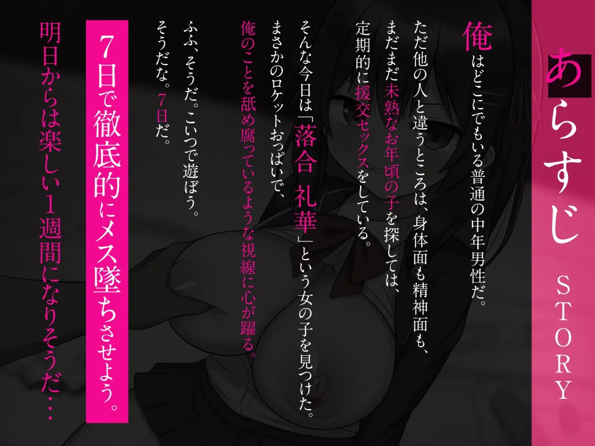 【超大作】出会って1週間で堕とす～援交バカ乳れいか編～(KU100)