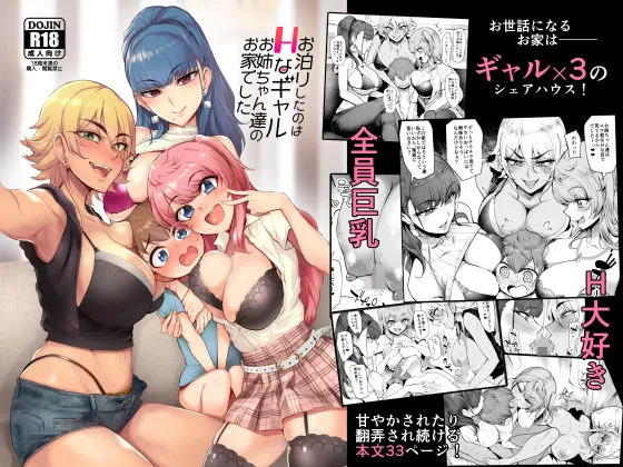 お泊りしたのはHなギャルお姉ちゃん達のお家でした