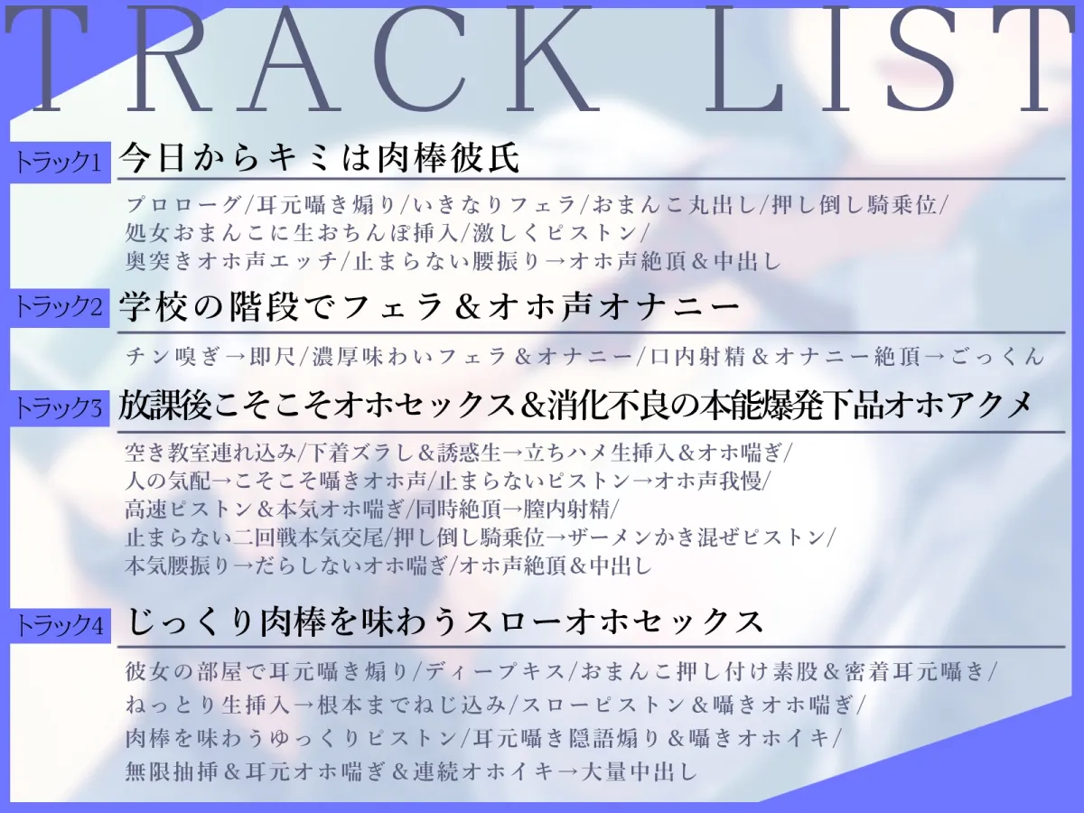 【低音オホ声】”溜まりすぎ”なダウナー王子様JKのオホ声アクメ性処理道具になりました~下品セックス専用の肉棒彼氏となった陰キャな僕の学園性活~ 【低音オホ声】”溜まりすぎ”なダウナー王子様JKのオホ声アクメ性処理道具になりました~下品セックス専用の肉棒彼氏となった陰キャな僕の学園性活~