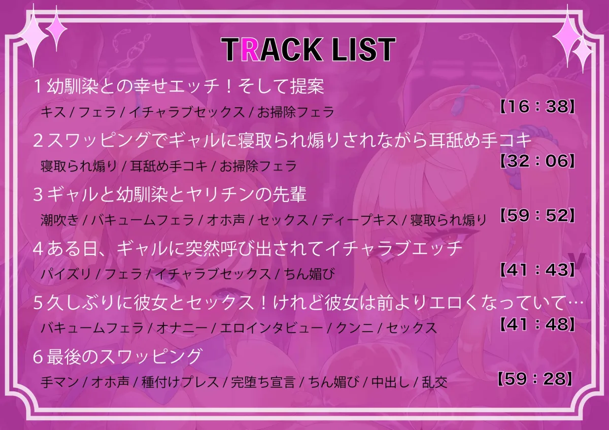 【スワッピングオホ声NTR】ギャルと幼馴染とヤリチンの先輩【KU100バイノーラル】