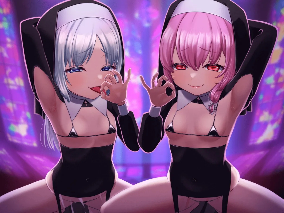 Wメスガキシスターのロリコンマゾ堕ちオナサポ懺悔室