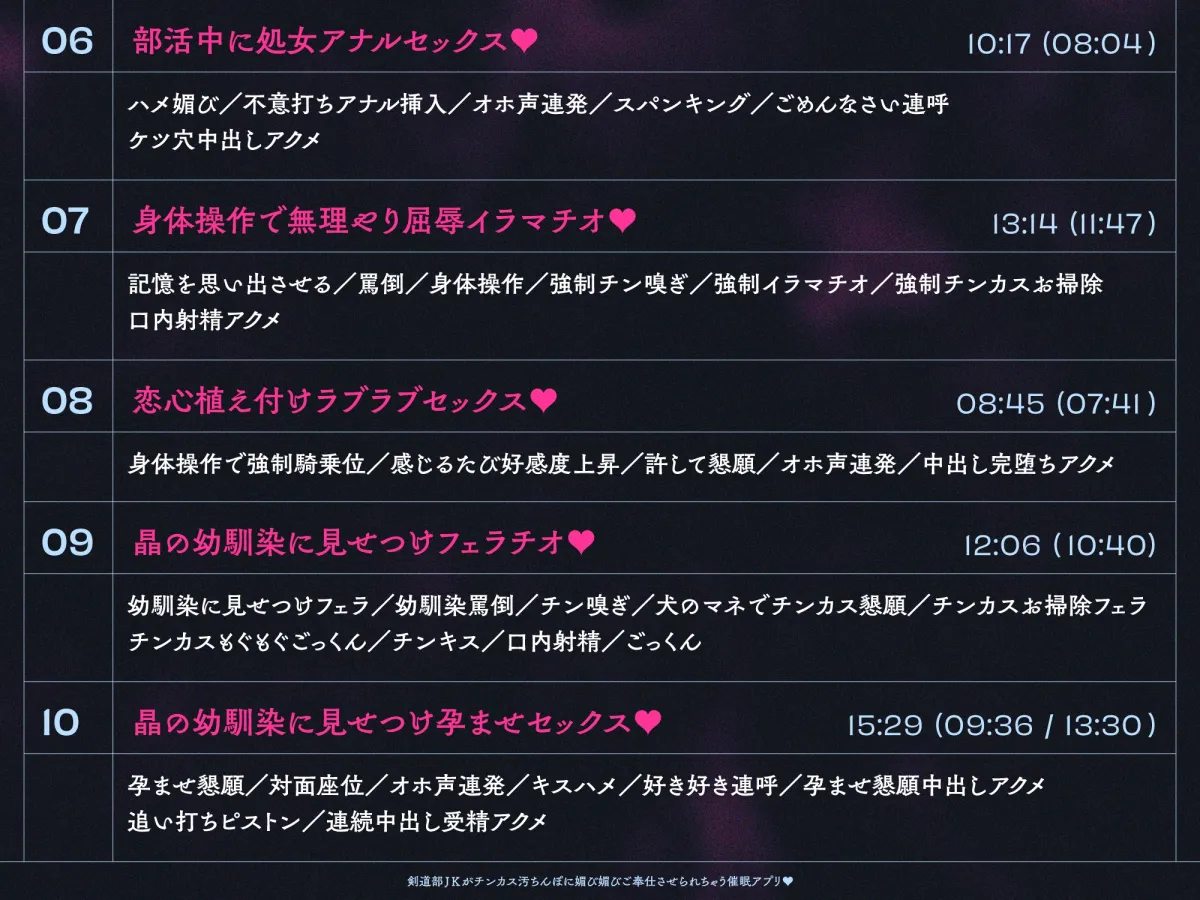 ✅早期5大特典&40%オフ!✅剣道部JKがチンカス汚ちんぽに媚び媚びご奉仕させられちゃう洗脳アプリ♪【KU100】 ✅早期5大特典&40%オフ!✅剣道部JKがチンカス汚ちんぽに媚び媚びご奉仕させられちゃう洗脳アプリ♪【KU100】