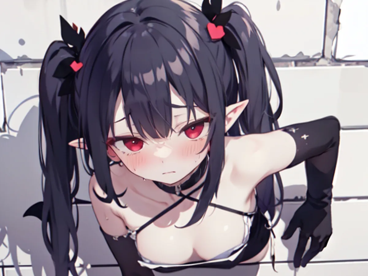 【メスガキ】壁尻サキュバス!!壁にハマった処女サキュバスに精液注入して助けてやった