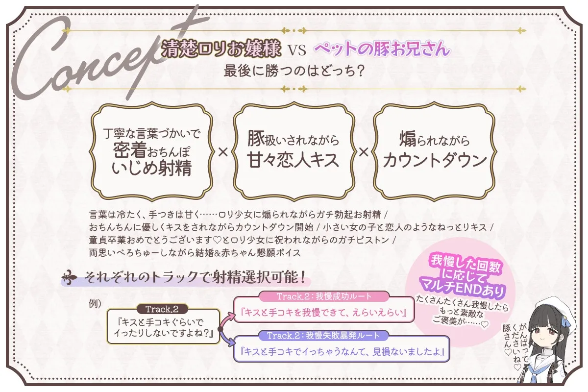 【10日間限定ドスケベ特典】清楚なロリお嬢様のマゾ豚さんになりました～ひらりのペットは射精我慢できますよね?～