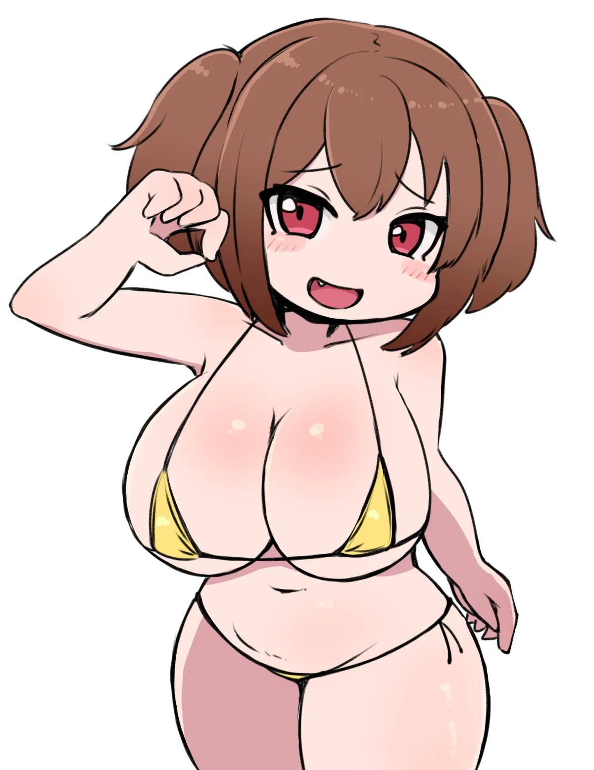 マイクロビキニ巨乳メスガキ即堕ち2コマ集