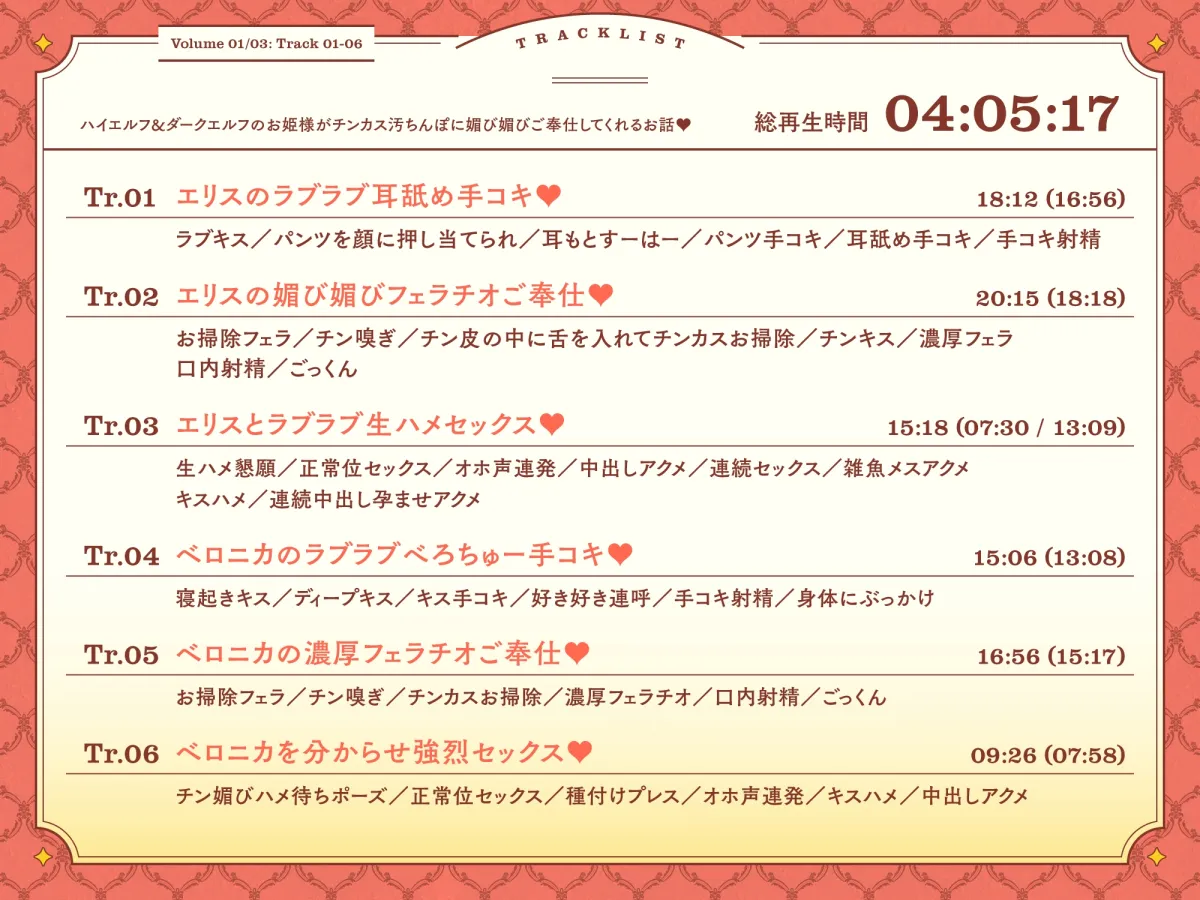 ✅早期限定5大特典!✅ハイエルフとダークエルフのお姫様がチンカス汚ちんぽに媚び媚びご奉仕してくれるお話♡【KU100】 ✅早期限定5大特典!✅ハイエルフとダークエルフのお姫様がチンカス汚ちんぽに媚び媚びご奉仕してくれるお話♡【KU100】