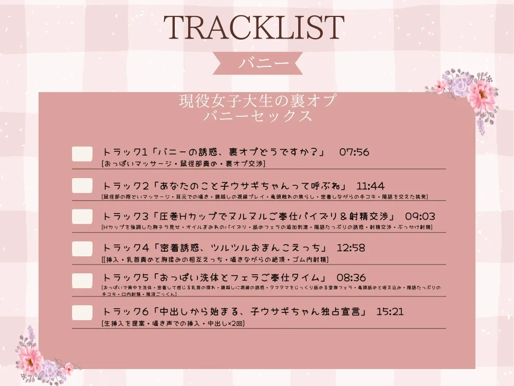 【期間限定220円】現役女子大生の裏オプバニーセックス～ツルツルおまんこはいかがですか?～