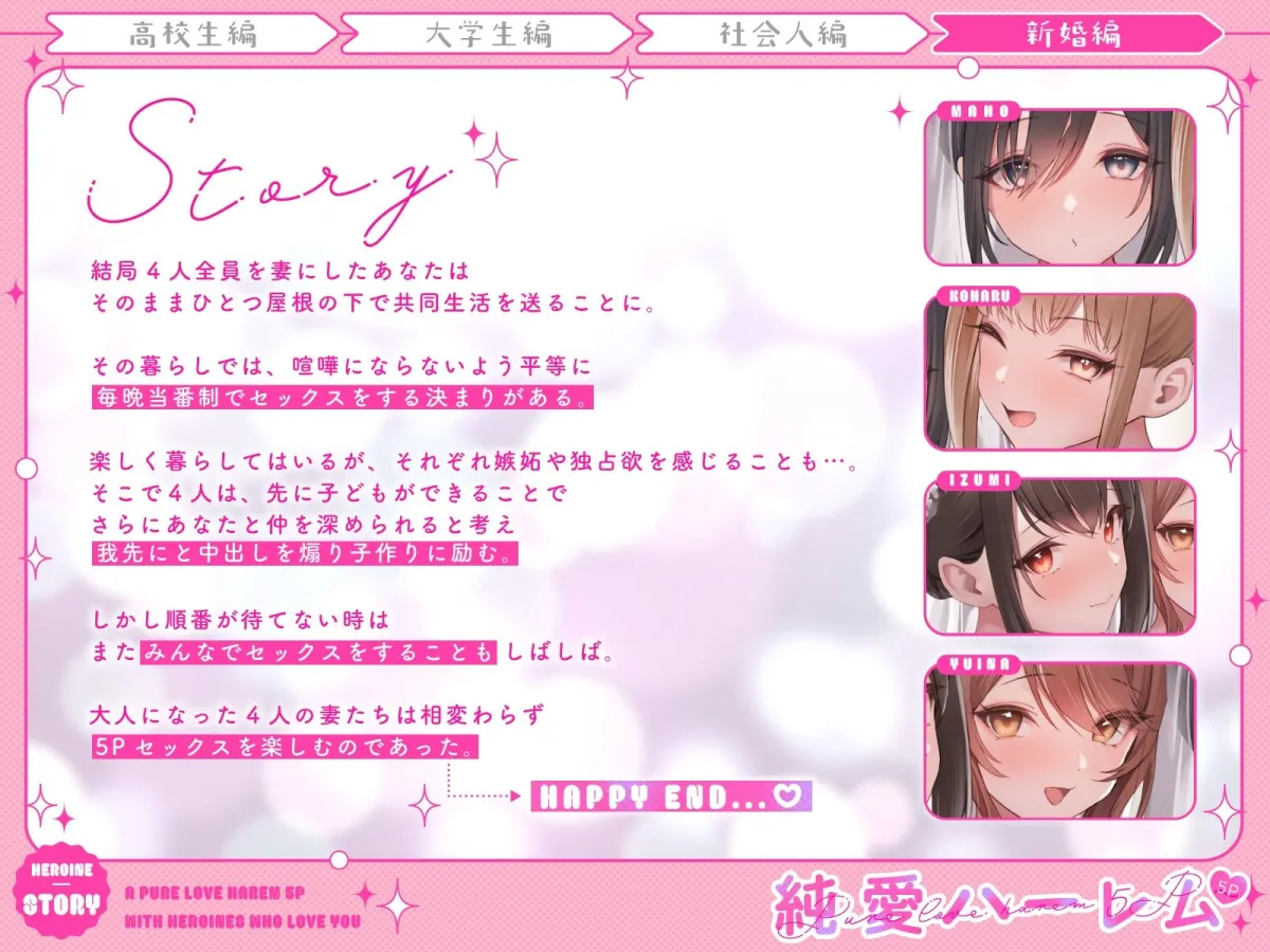 1番に孕みたい妻達とラブラブ新婚ハーレム〜中出し当番制で円満子作り5P性活〜