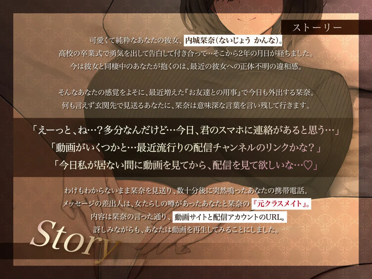 【半周年100円/期間限定特典差分イラスト付き】地味で気弱で可愛い彼女がドスケベNTRで堕ちるまで。〜浮気謝罪漏れオホ＆デカチン媚び生交尾〜【KU100】