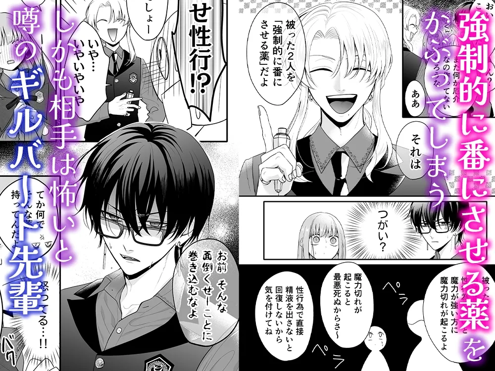 魔法学校の狼くんと媚薬えっちで強制番にされました