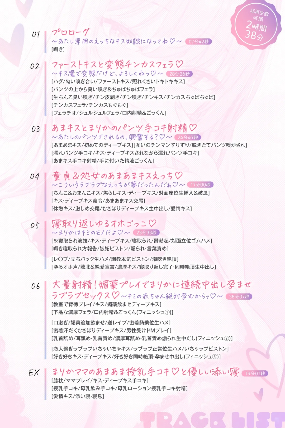 【い～っぱいキス♡】ド変態ギャルとのあま媚びキス奴隷性活♡～逆性処理係に選ばれたのに、こんなに幸せでいいの…！?～ 【全トラックキス有り】