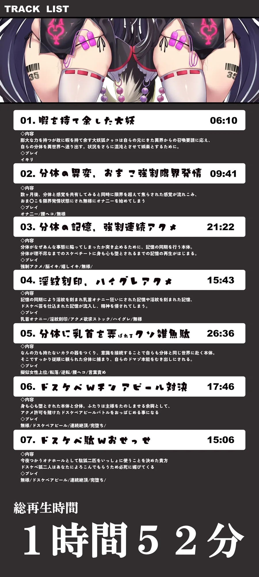 【Wマヌケ・オホ声】アクメ封印で絶頂管理されただけでマン汁垂れ流しながらアクメ懇願する事しか出来ないタダの女の子だと自覚させられる千年生きた大妖狐