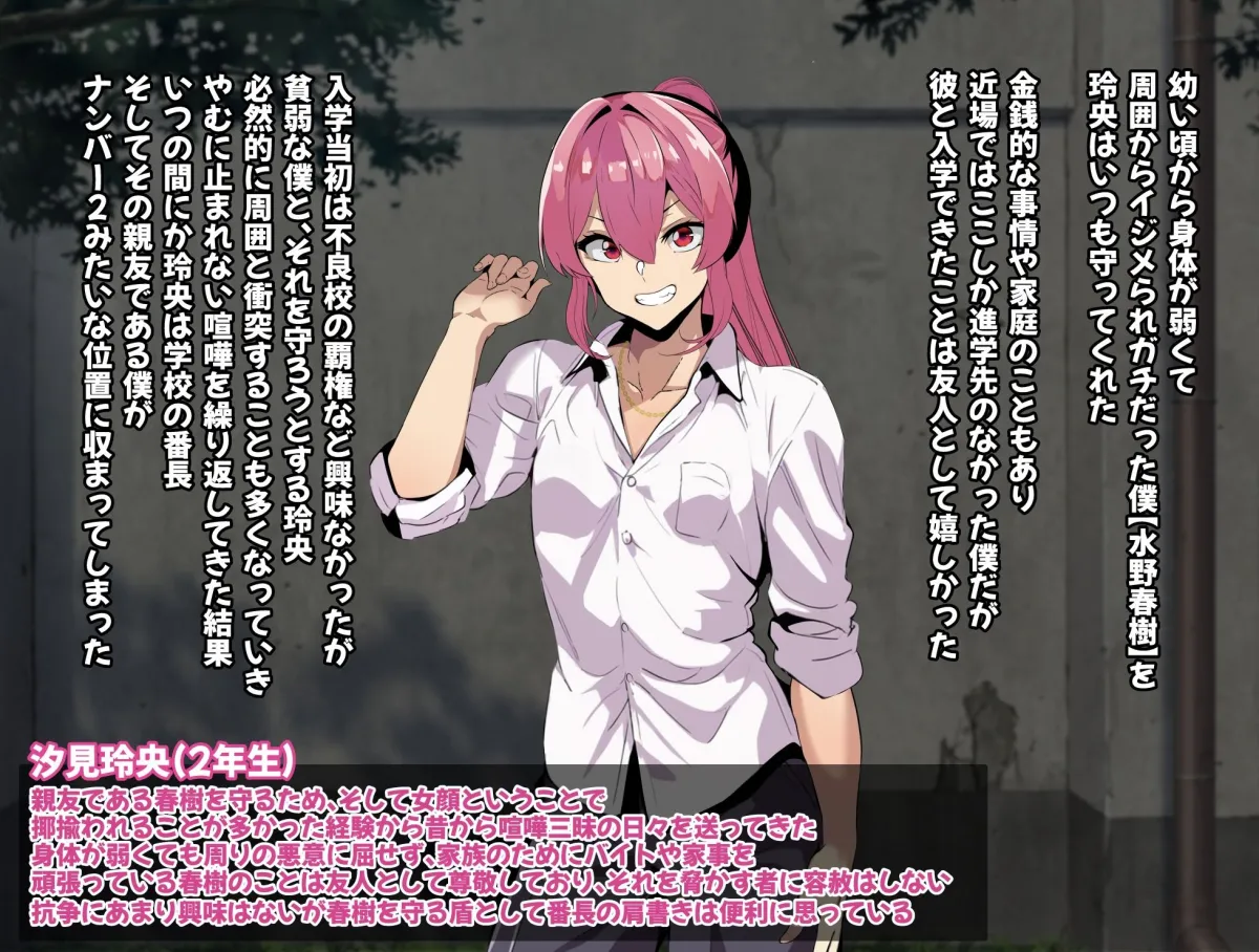 ケンカに負けたメス男子 転校してきた強者男性に憧れの親友がメス堕ちされる