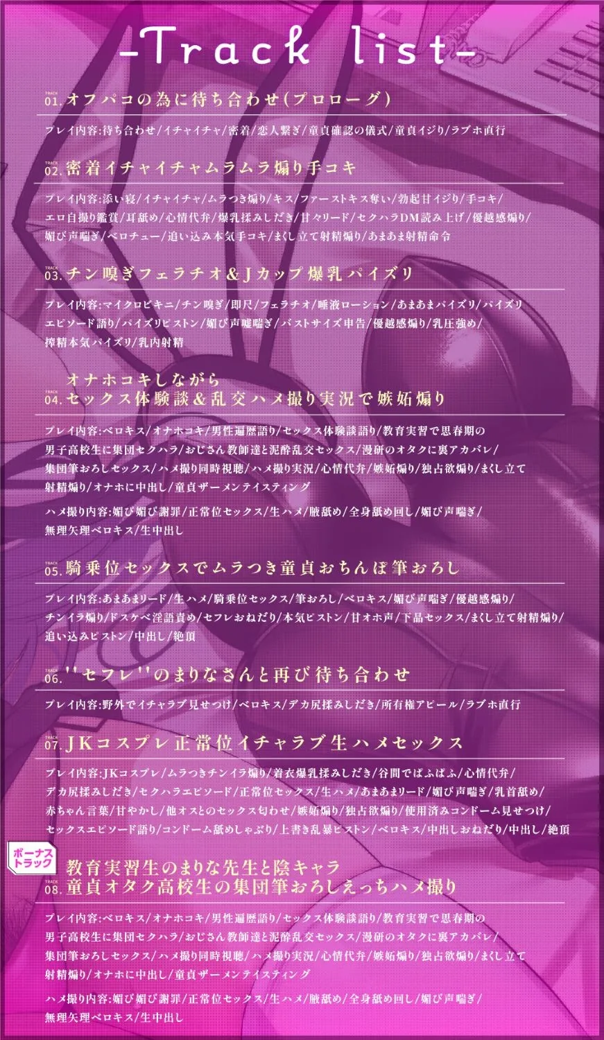 ドスケベ清楚系ビッチなムチムチJカップ爆乳現役JD裏アカ女子と童貞喰いヤリモク筆おろしオフパコ♡あざとぉい媚び媚びねっとりエロ声誘惑＆甘サド淫語責め性欲煽り♡