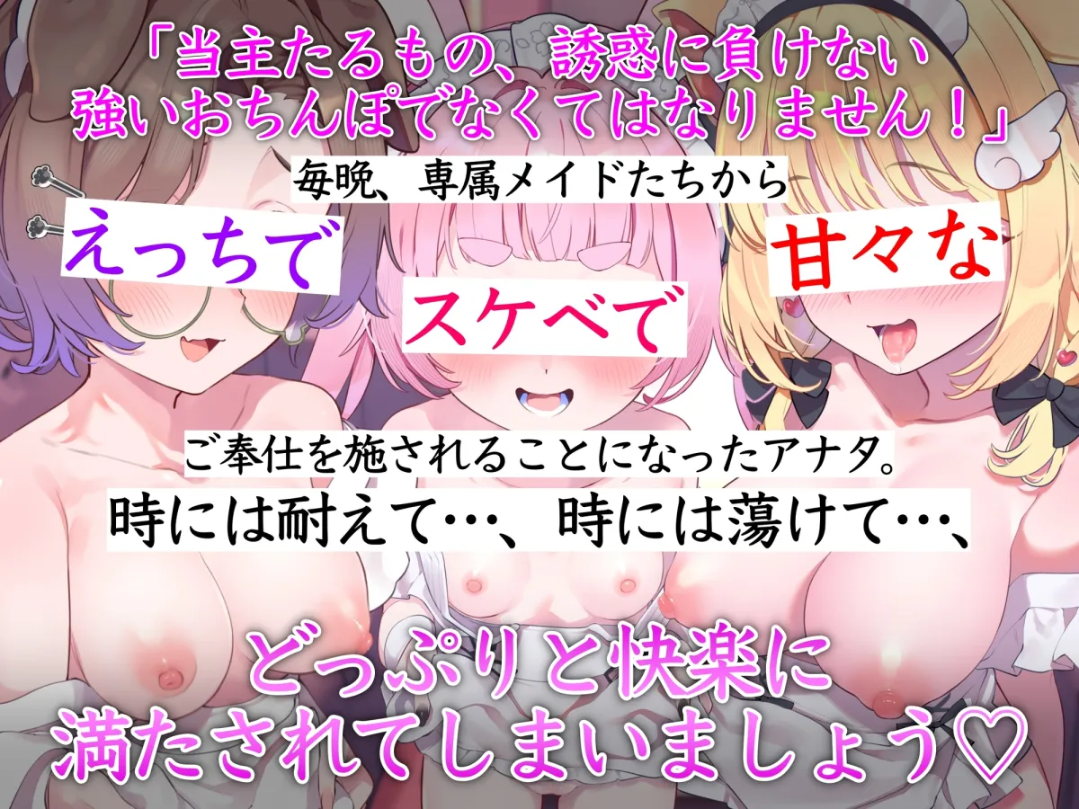 ドスケベ専属メイドたちによるむっちり甘々ご奉仕レッスン ドスケベ専属メイドたちによるむっちり甘々ご奉仕レッスン