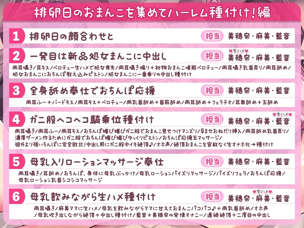 【約6時間/全編媚び媚び孕ませおねだり】孕ませマッチングアプリ ～子供が欲しい女性に孕ませ中出しするだけの簡単なお仕事です♪～