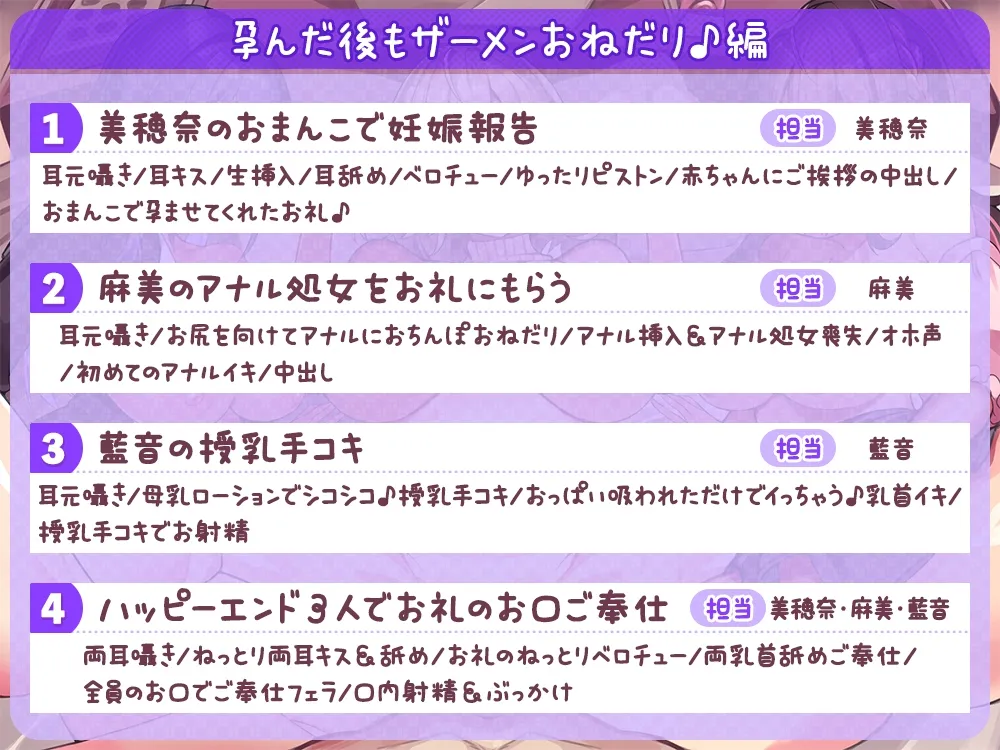 【約6時間/全編媚び媚び孕ませおねだり】孕ませマッチングアプリ ～子供が欲しい女性に孕ませ中出しするだけの簡単なお仕事です♪～