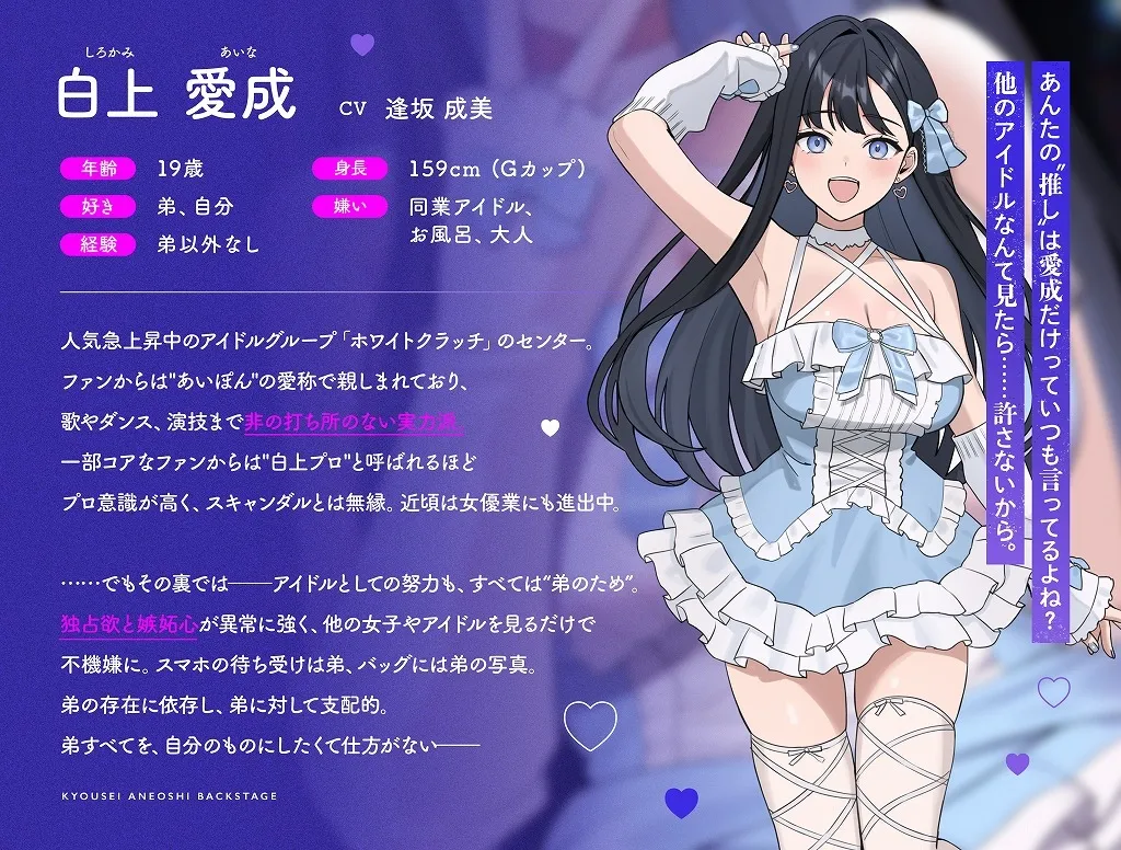 【被支配欲】強征”姉推し”バックステージ♡ ～クール系アイドルのメンタル安定剤孕みたがりえっち～