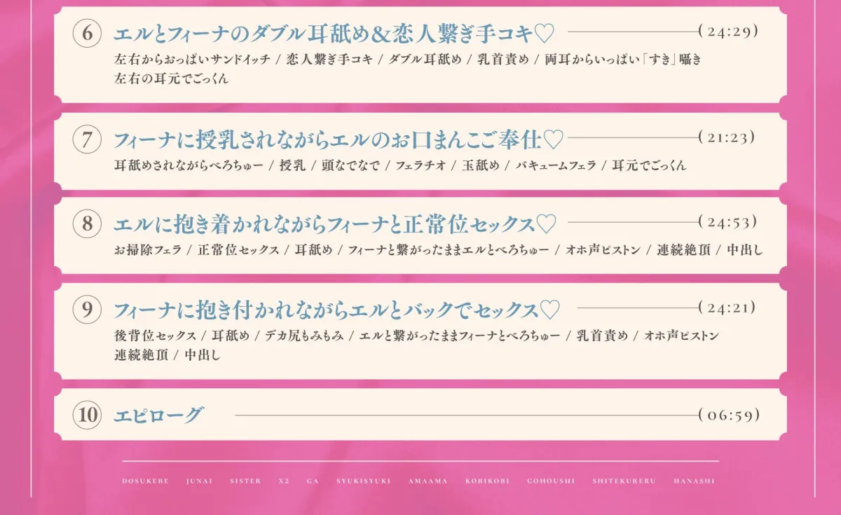 【6/14まで2⃣大特典付き！】ドスケベ純愛シスター×2がしゅきしゅきあまあま媚び媚びご奉仕してくれる話♪【KU100ハイレゾバイノーラル】