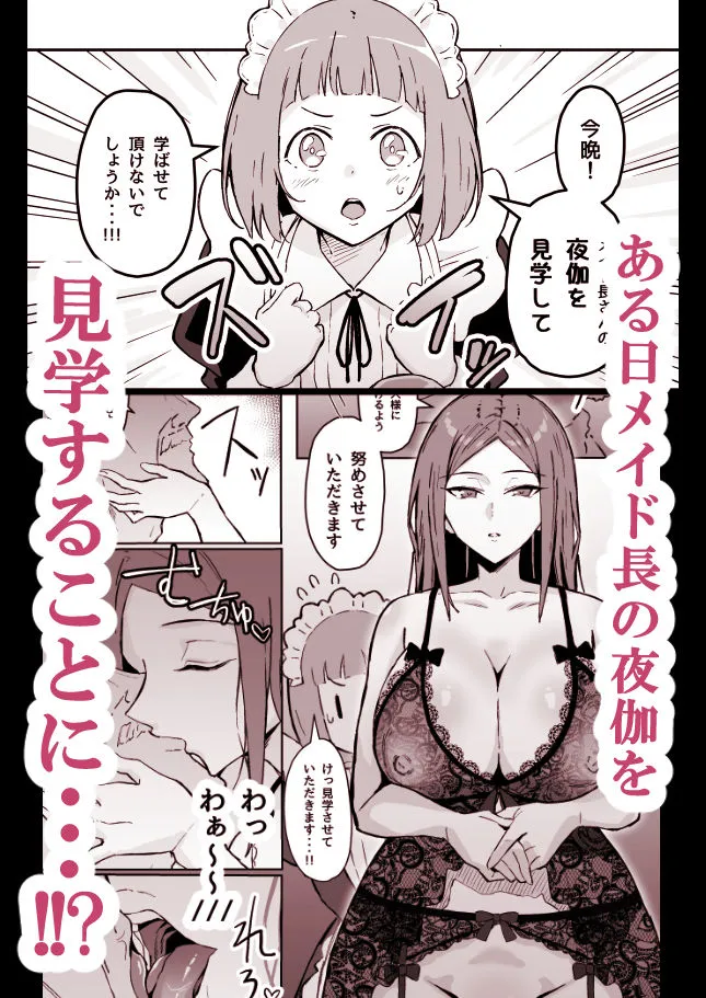 憧れの先輩メイド長の夜伽を見学