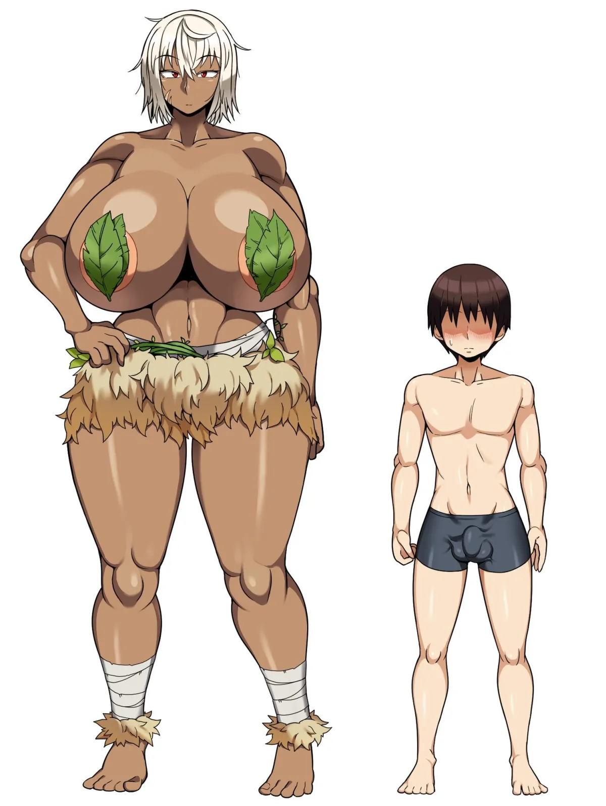 無人島でデカ尻ムチムチアマゾネスさんと汗だくSEX