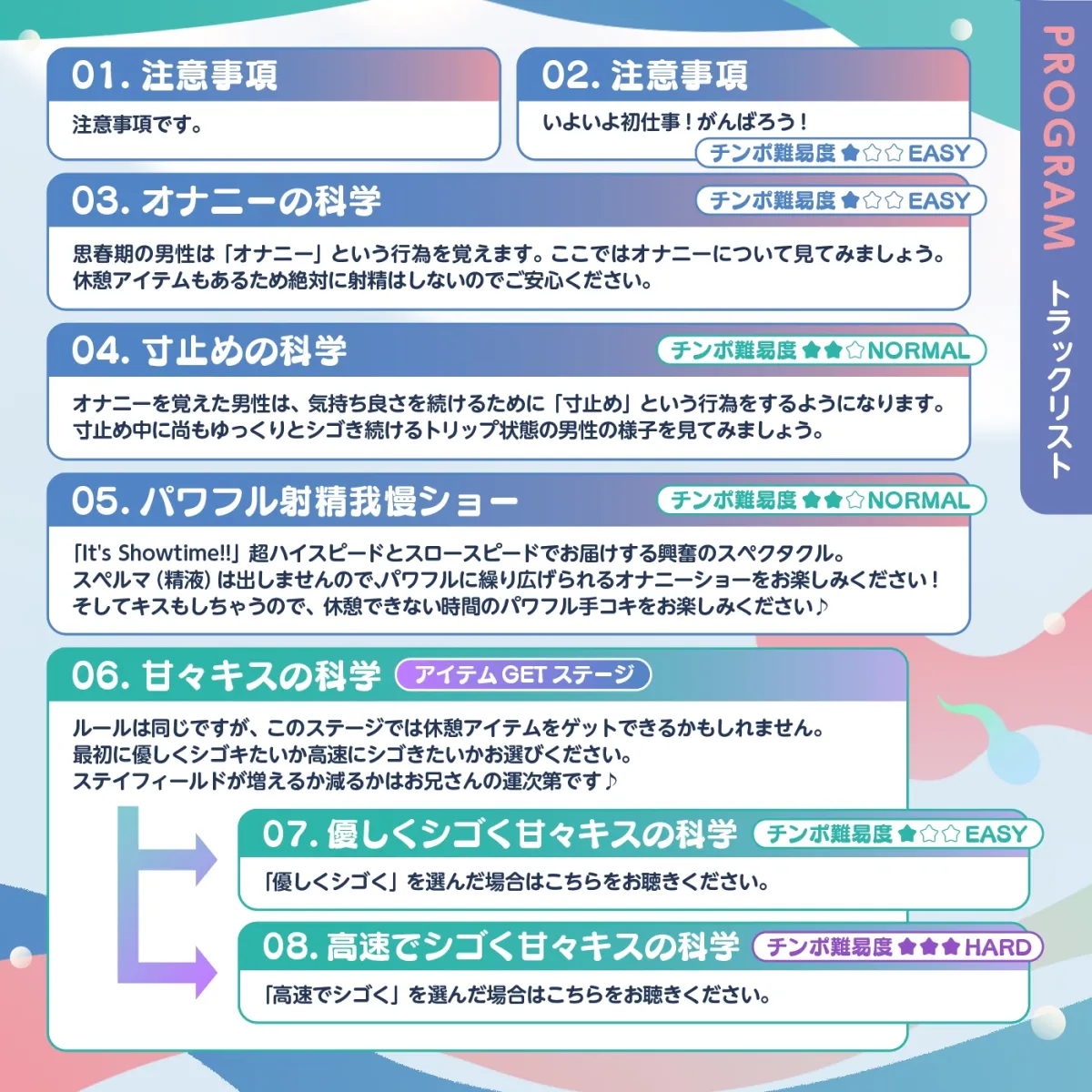 【脳トリップゲーム】「人間科学館」〜射精の科学・移動するシコシコボイスのリズムに合わせて射精を我慢しながら正社員を目指すアルバイト〜【★6/22までゲップ付き】