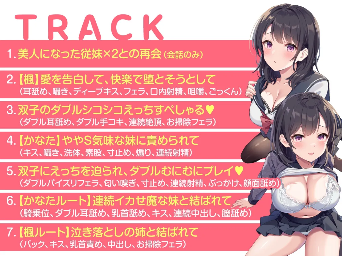 【期間限定55円】従妹の双子JKに搾られまくるハーレム性活〜爆乳美人2人の拗らせた愛〜＜KU100＞