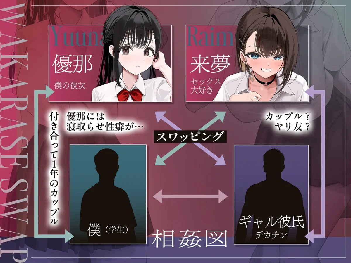 【NTR×わからせスワップ】彼女の変態性癖と耳元で煽ってくるギャルJKに喉奥イラマチオで強制飲精させたお話