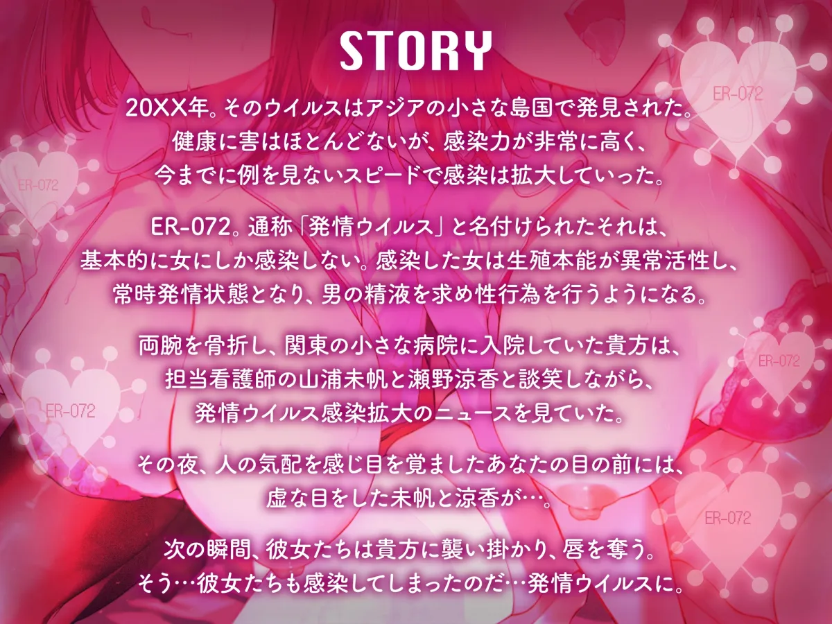 【逆レ】発情ウイルスパンデミック〜山奥の隔離病棟でウイルスでどすけべ変異したナース二人に犯される悪夢〜 【逆レ】発情ウイルスパンデミック〜山奥の隔離病棟でウイルスでどすけべ変異したナース二人に犯される悪夢〜