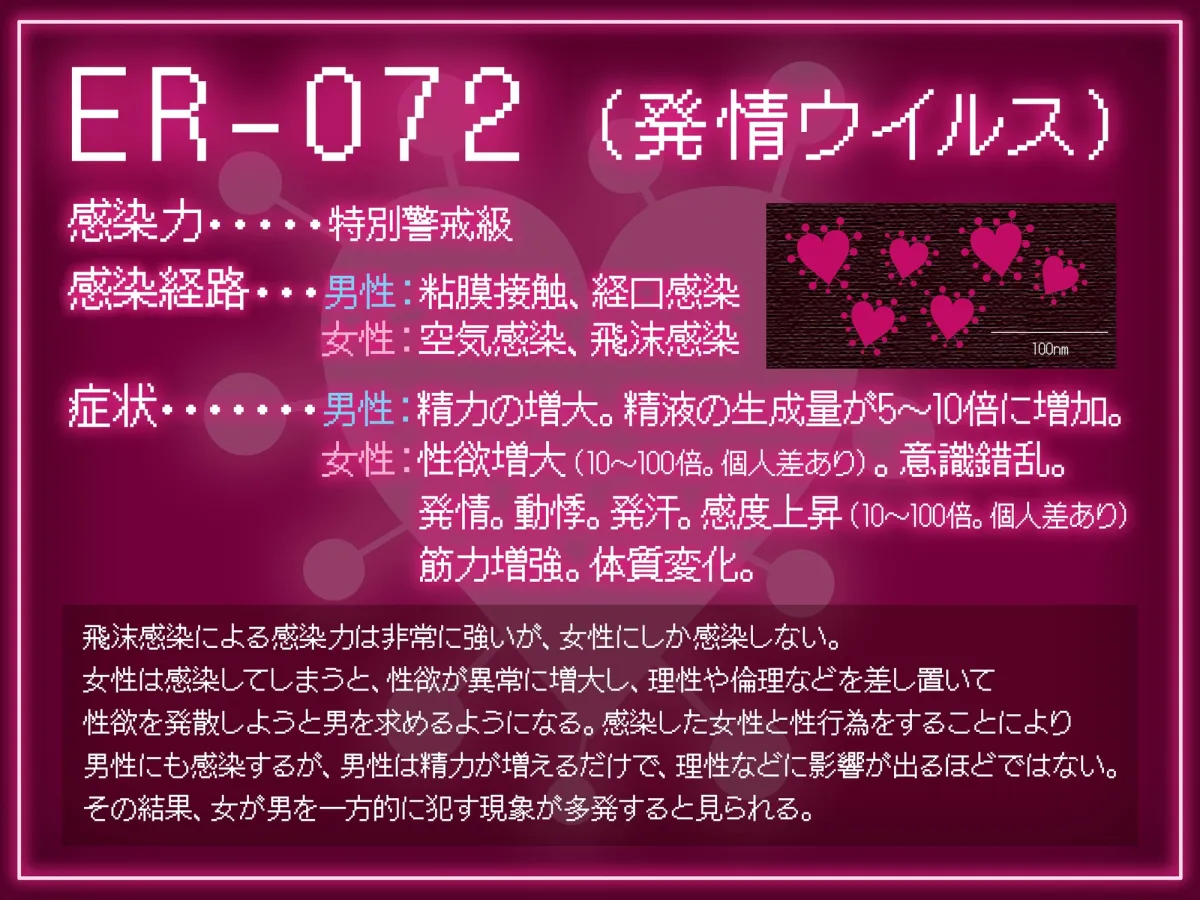 【逆レ】発情ウイルスパンデミック〜山奥の隔離病棟でウイルスでどすけべ変異したナース二人に犯される悪夢〜 【逆レ】発情ウイルスパンデミック〜山奥の隔離病棟でウイルスでどすけべ変異したナース二人に犯される悪夢〜