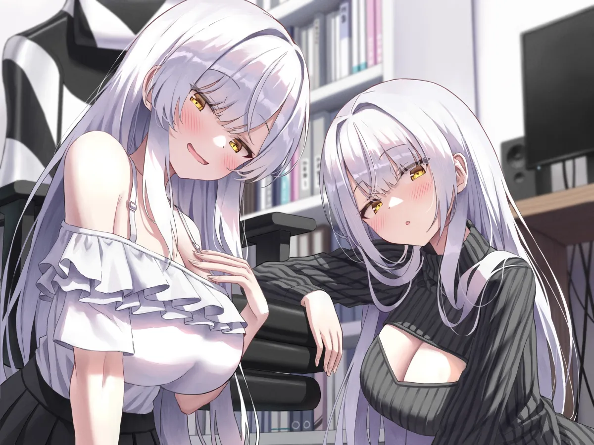 【全編ぐっぽり両耳奥舐め】思春期耳舐め症候群～耳舐め衝動が止まらなくなってしまった銀髪ダウナー双子と毎日ぐっぽり耳舐め性交after～