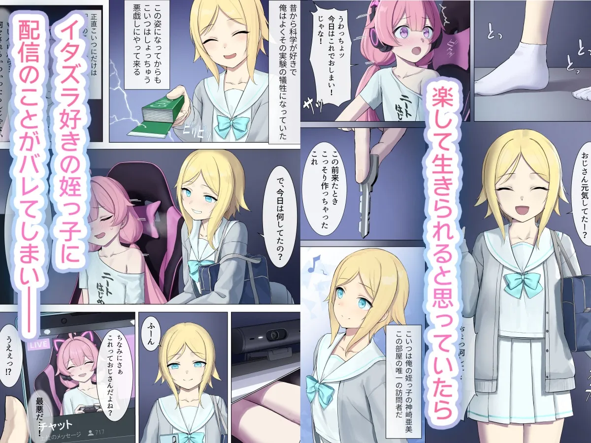 TS配信おじさん ～○リ配信で楽して暮らしたいのに姪っ子がエッチないたずらをしてくる～