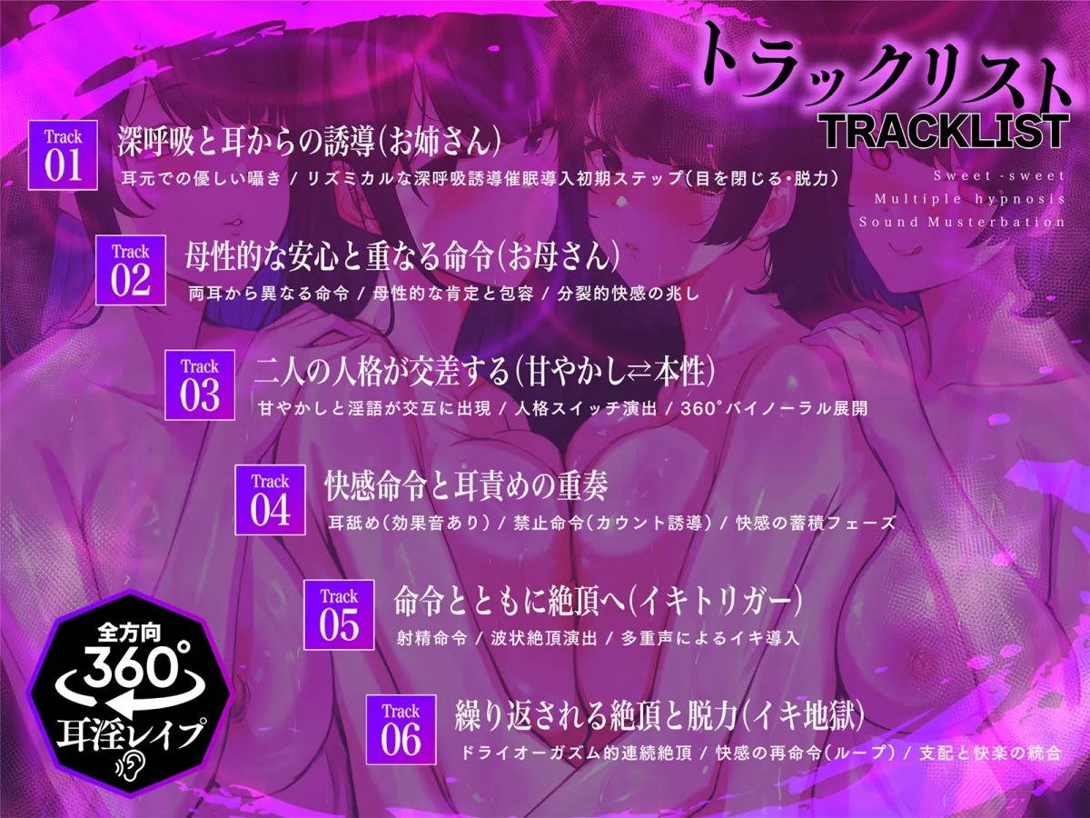 【全方向360°耳淫レイプ】あまあまマルチ催眠 ～白目をむくほど気持ちイイ快楽～