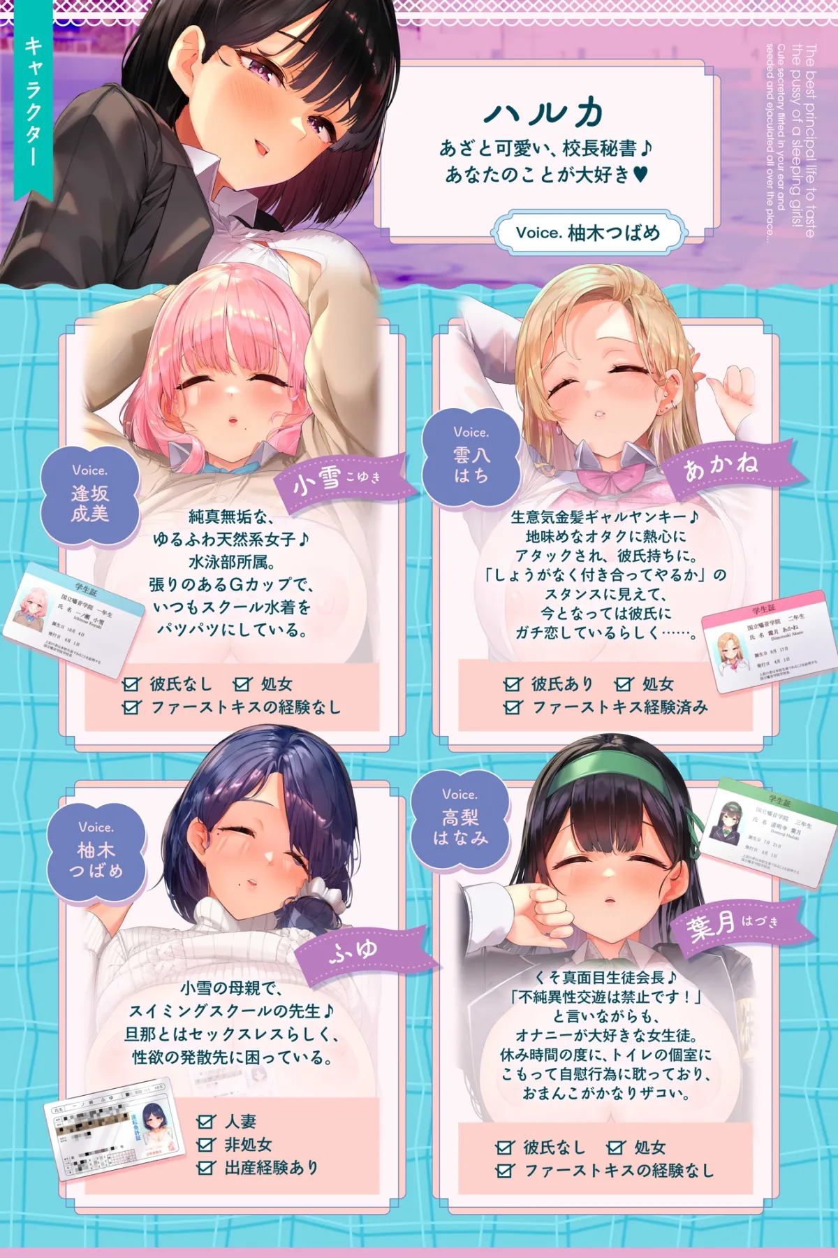 【♡見抜き用寝顔イラスト16枚♡】寝ているJKのおまんこ味わいつくし学園生活♡～あざと可愛い秘書に耳元で媚びられまくり種付けお射精♪～