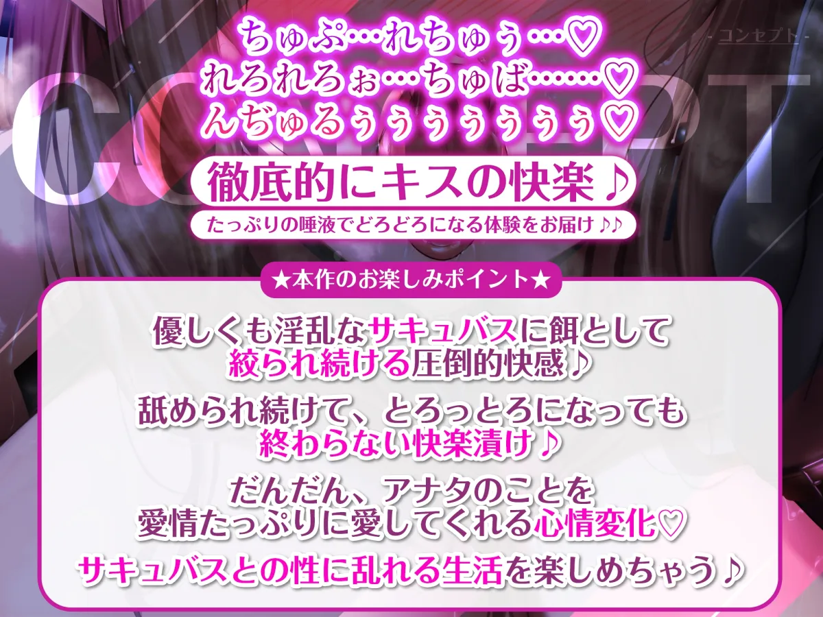 【濃厚キス特化】ベロチュー淫魔 ～性欲ガチすごサキュバスに見初められ、ベロベロに舐め攻められる～