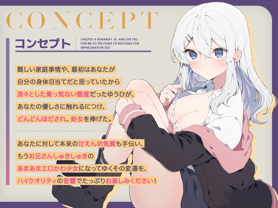 家出JKを助けたら、孕まセックスをおねだりされるまで惚れられた
