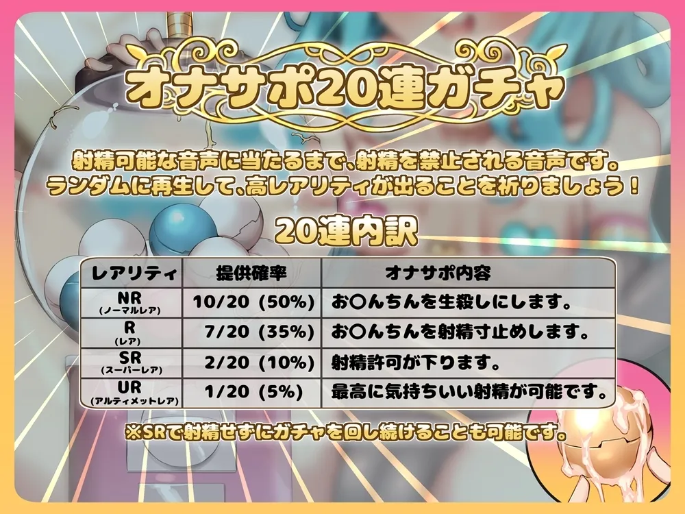 オナサポ20連ガチャ! メスガキちゃんの言いなり オナサポ20連ガチャ! メスガキちゃんの言いなり