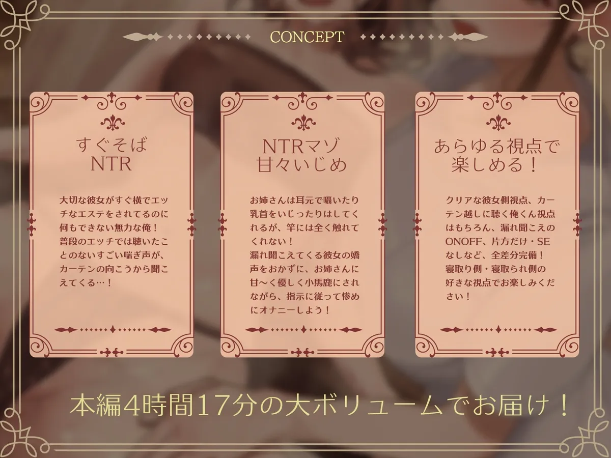 カップルNTRエステ～隣でイキ狂う彼女の声と、僕を弄ぶ天使の囁き～