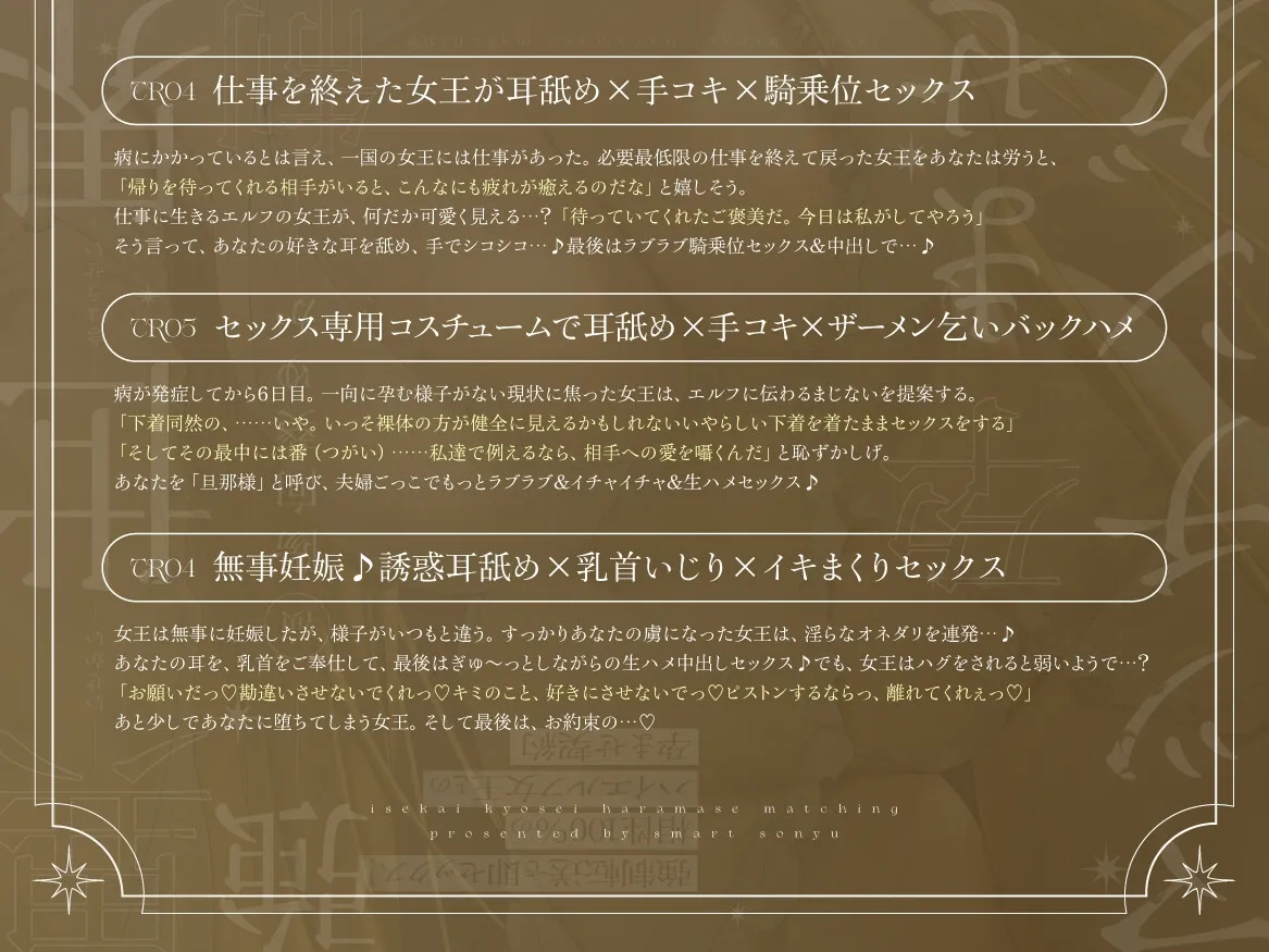 異世界強制孕ませマッチング ～強制転送で即セックス！相性100%のハイエルフ女王との孕ませ契約～