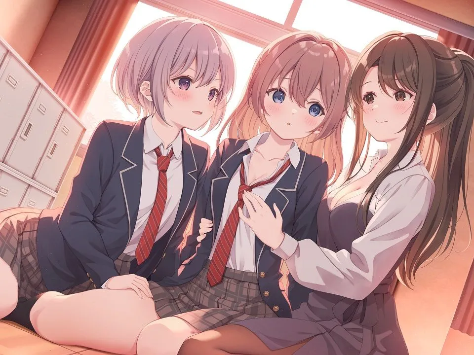 【TS百合】レズ風俗の百合鑑賞コースで同級生と初体験【KU100】