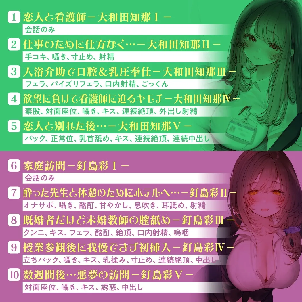 【期間限定55円】誘い受けするオンナ達～蠱惑するナースと教師～＜KU100＞