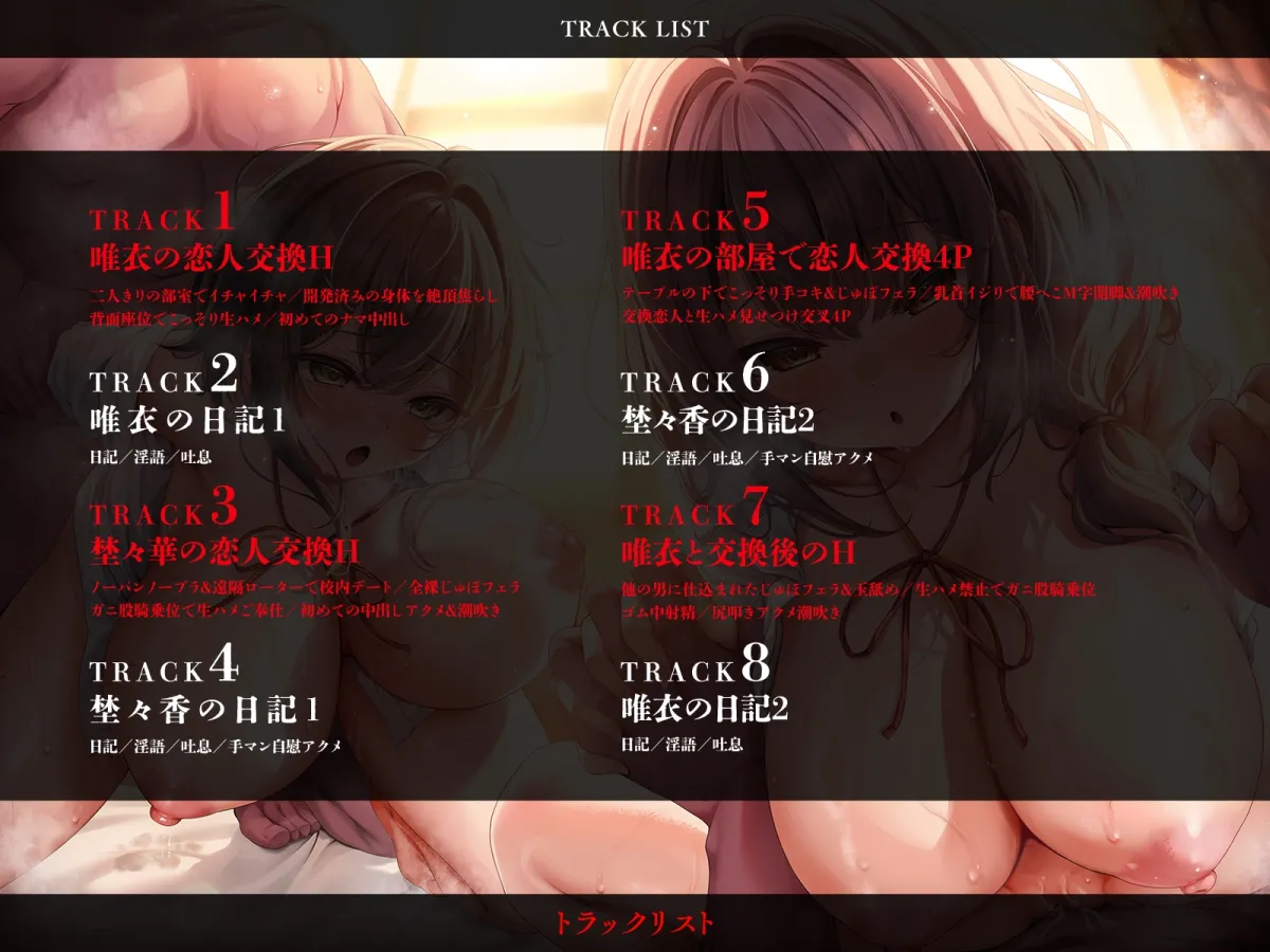 【JKスワップ】NTR恋人交換日記～寝取り寝取られ、いつもと違うエッチに至近距離で卑猥にイキまくる彼女に鬱勃起！?