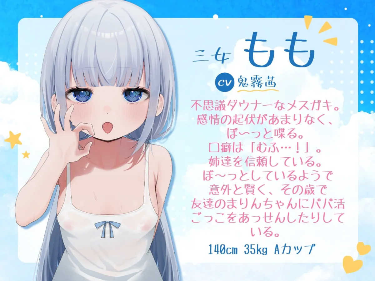 【お下品特化】パパ活ごっこ♡おじさんざっこぉ~♡姪っ子メスガキ三つ子に搾られまくる、俺の夏。【マゾ向け】 【お下品特化】パパ活ごっこ♡おじさんざっこぉ~♡姪っ子メスガキ三つ子に搾られまくる、俺の夏。【マゾ向け】