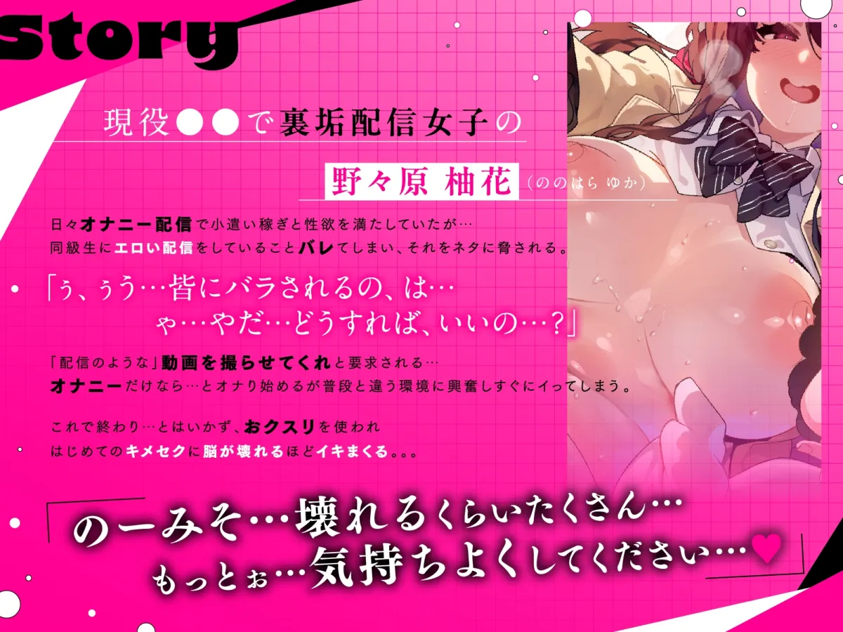 野々原柚花のヒミツのハイシン～おクスリえっちで配信しながらおちんぽ様に落ちる迄～【豪華Live2Dアニメ特典付♡】