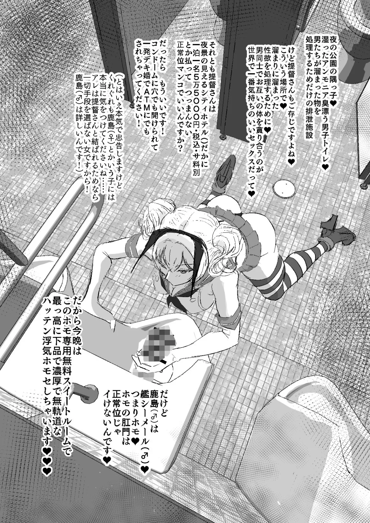 艦シーメール鹿島（♂）ケツオナ＊公衆便所