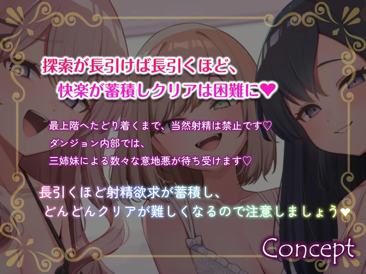 美人三姉妹の意地悪オナサポダンジョン♡探索が長引くほどクリアが難しくなる音声♪ 美人三姉妹の意地悪オナサポダンジョン♡探索が長引くほどクリアが難しくなる音声♪