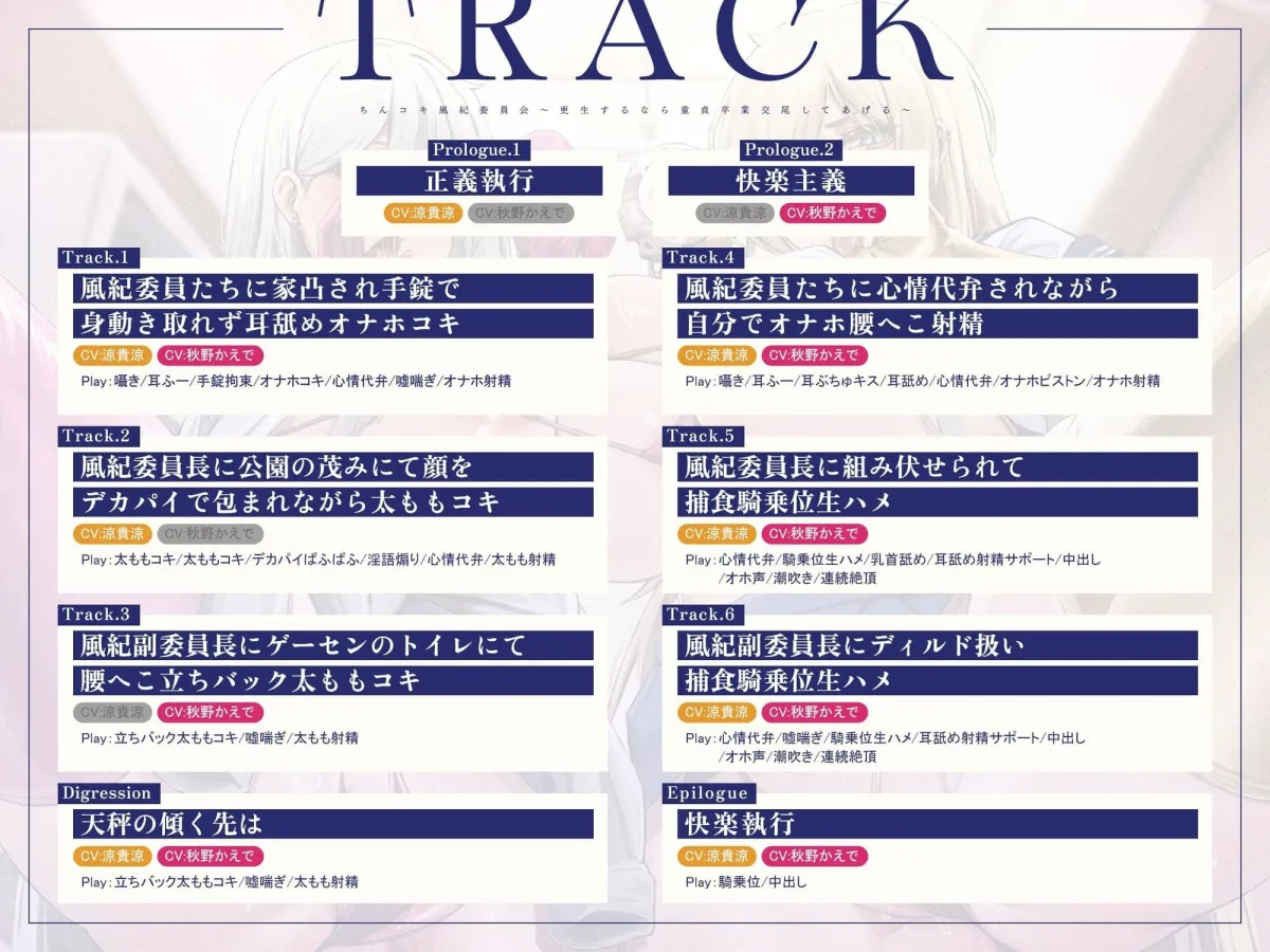 【女性優位フォーリー/ドスケベ事後差分イラスト】ちんコキ風紀委員会〜更生するなら童貞卒業交尾してあげる〜【KU100】