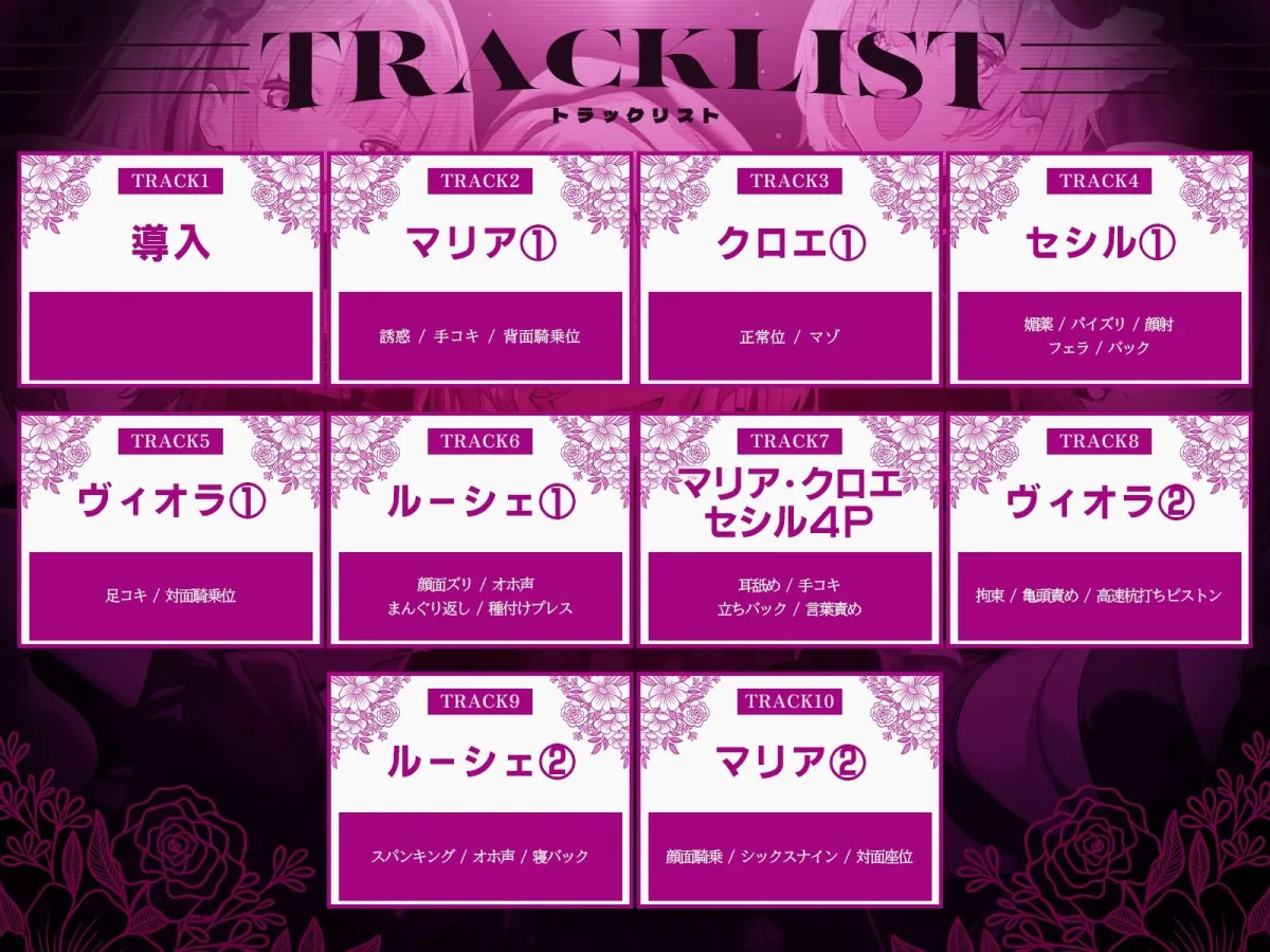 【初リリース記念x4時間半x5人ハーレム】種付任務遂行中（はーと）〜5人のアサシンが五感で誘惑24時間着床待ち〜